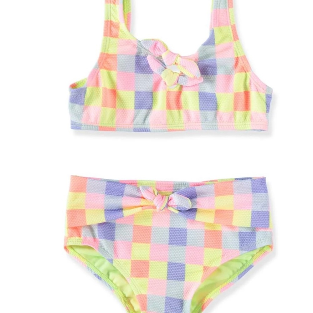 Colorful Checkered Bikini Set